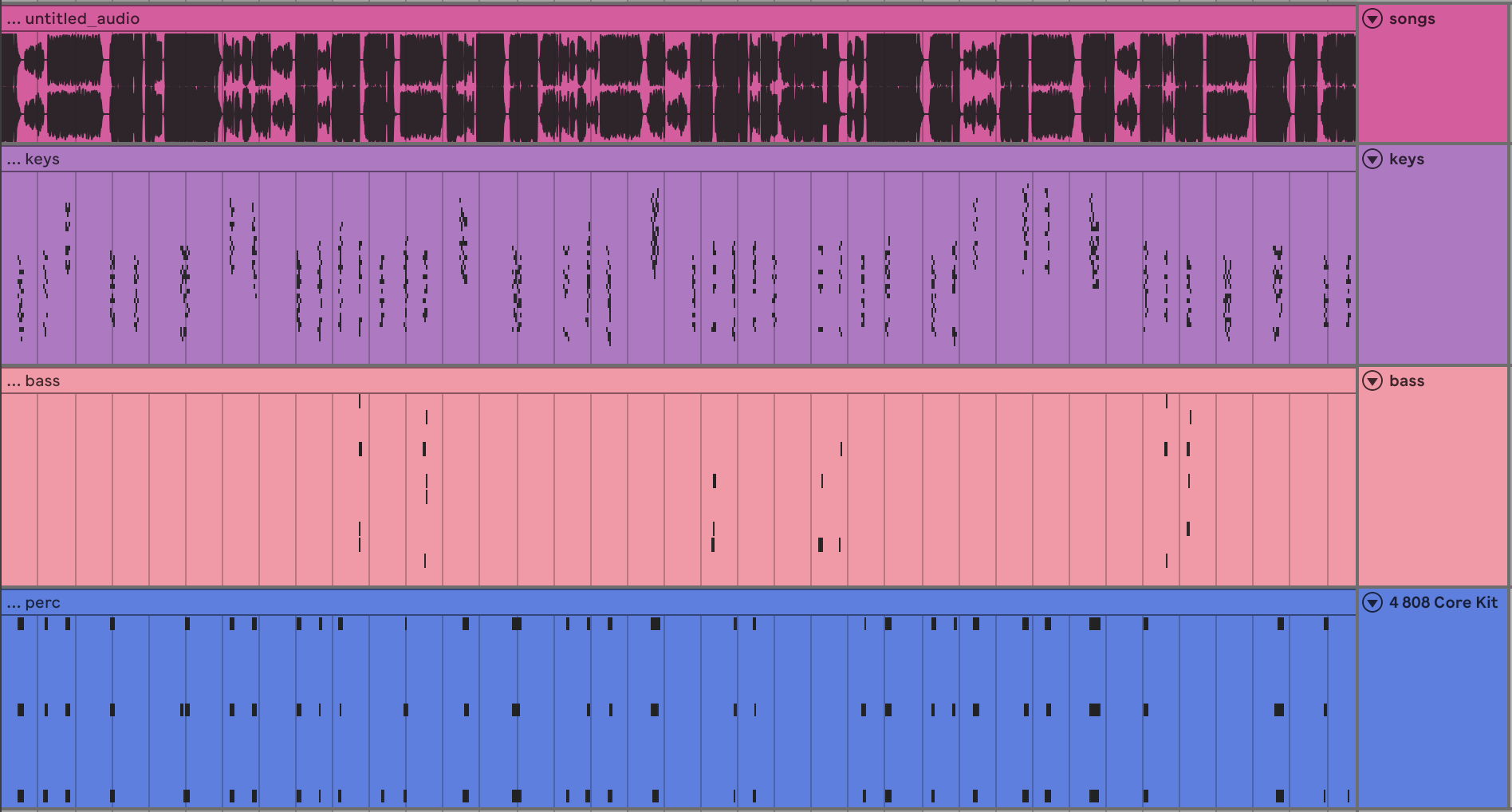 Ableton timeline export